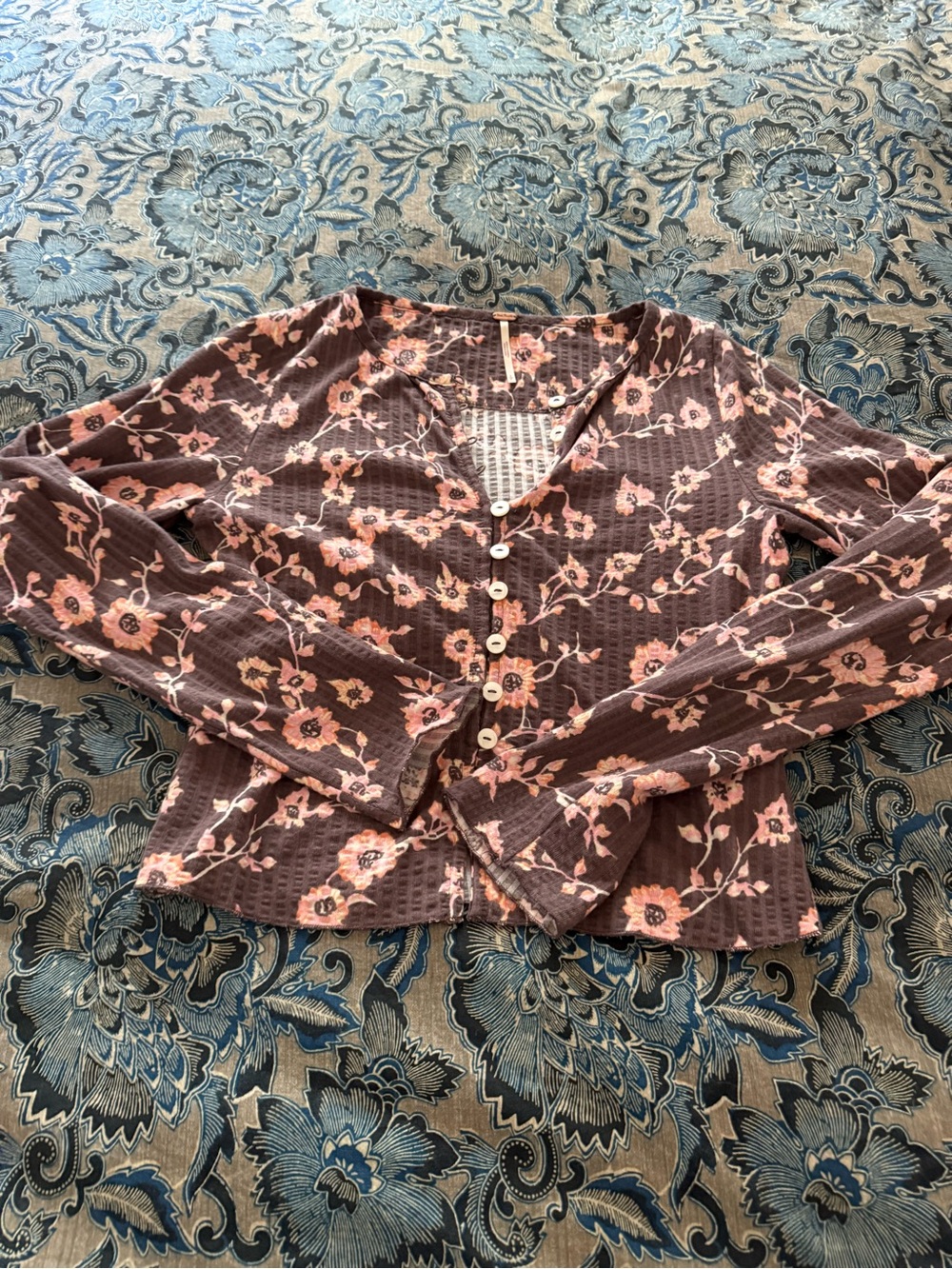 Free people Tilly Printed Waffle Knit size S NWOT